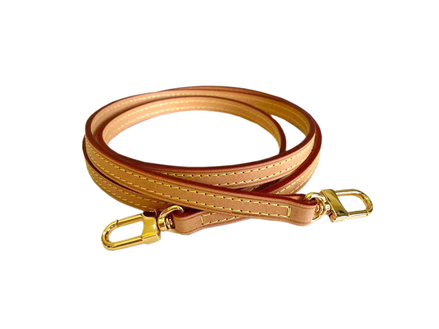 110cm/120cm/130cm Honey Vachetta Leather Tanned Crossbody Strap Replacement For Luxury Small Purse