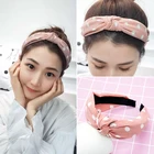 Ободок шифоновый Женский, простой ободок с узлом, модный аксессуар для волос в Корейском стиле, FG1101