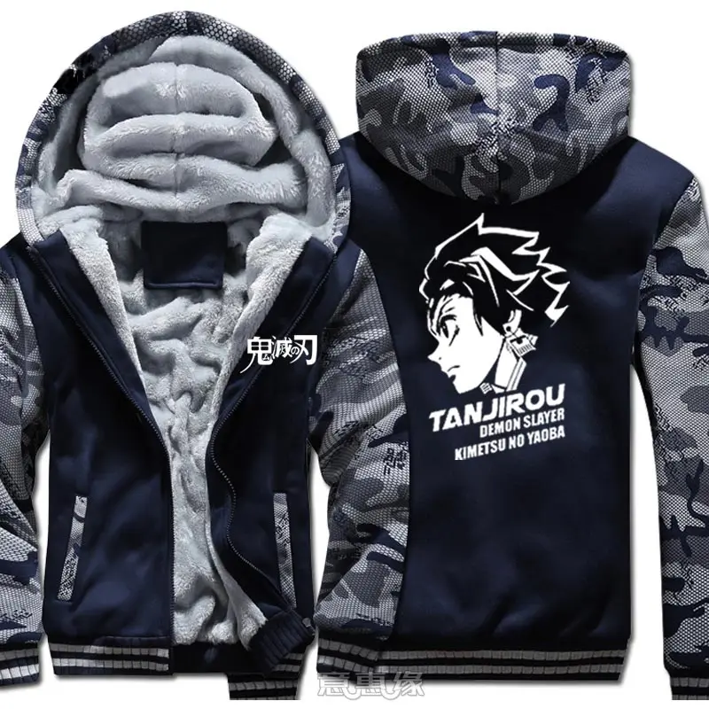 Новая Толстовка Demon Slayer: Kimetsu no Yaiba с капюшоном Kamado Tanjirou Nezuko куртка аниме зимний