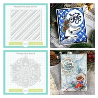 peppermint stripe and vintage doily stencil 2021 hot sale diy embossing making scrapbook photo album stamp crafts decoration