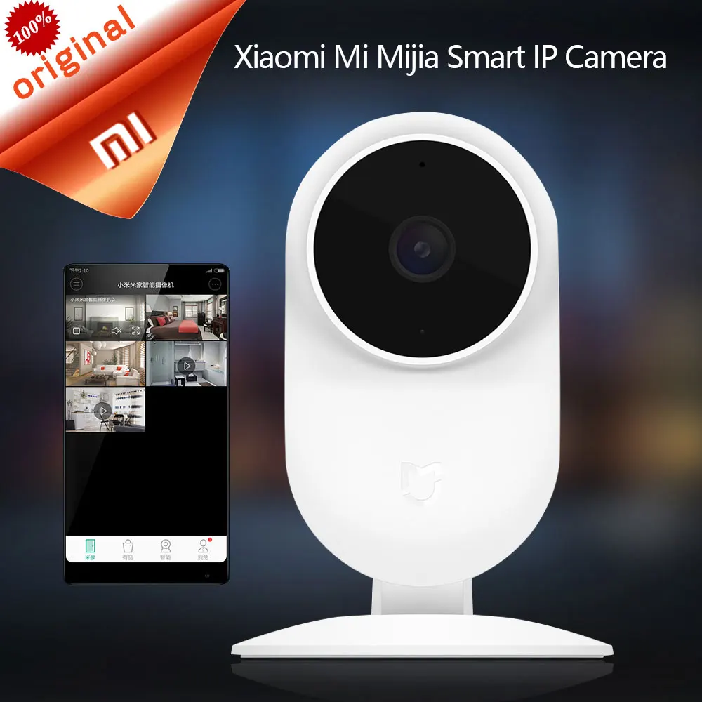 Оригинальная веб-камера Xiaomi Mi jia 1080 P, IP камера с инфракрасным ночным Xiaomi Mi, смарт-камера HD, веб-камера для умного дома, устройства 130 градусов, 2,4G, Wi-Fi