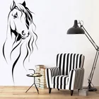 Настенные Стикеры с лошадью домашнее животное, Виниловая наклейка, съемное украшение для дома Красивая роспись O195