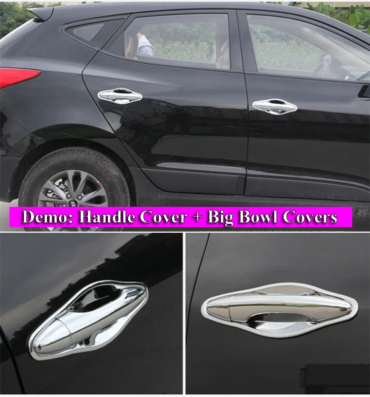 Для Hyundai Tucson ix35 2010 2015 автомобильный Стайлинг хромированная боковая дверная ручка