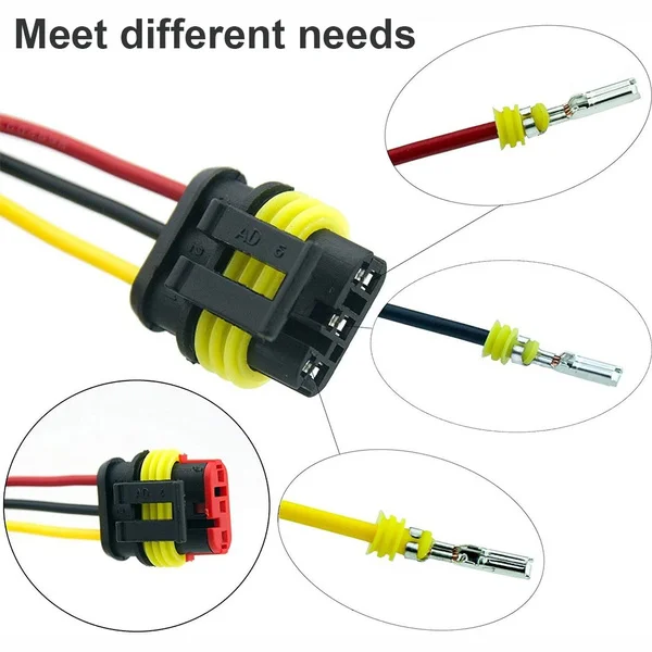 708/352/240 ШТ. Автомобильный проводной разъем Plug Automotive Водонепроницаемый 1/2/3/4 Pin Комплект инструментов для сжатия мужских и женских разъемов гарнитуры Motocycle Truck.