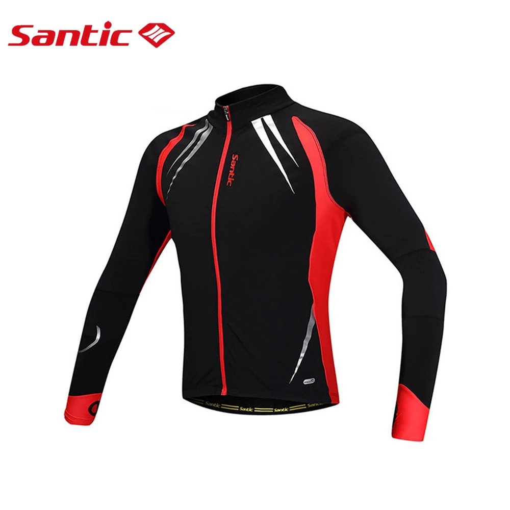 Мужская куртка для велоспорта Santic зимнее пальто с флисовой подкладкой