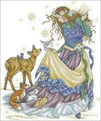 

YIXIAO Counted Cross Stitch Kit Cross stitch RS cotton with cross stitch Joan Elliott snow