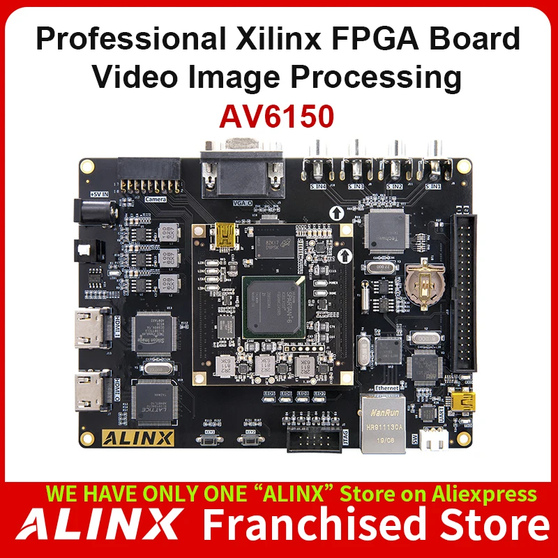 Плата алинкс AV6150: XILINX Spartan-6 XC6SLX150 ПЛИС обработка видеоизображений вход HDMI выход