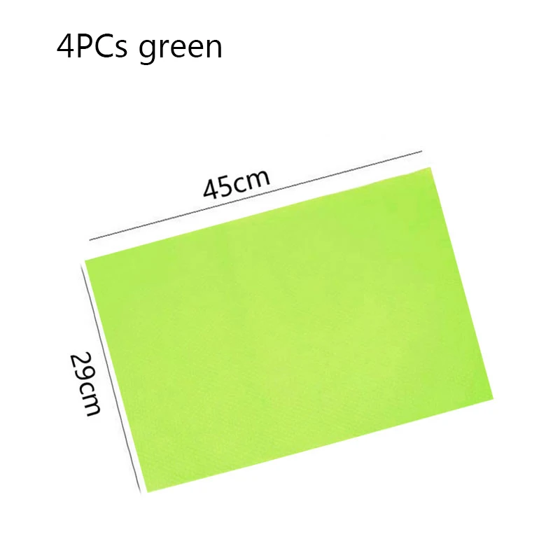 4pcs green 1 шт./4 шт. Нескользящая Водонепроницаемая подставка для холодильника противообрастающая влажная салфетка под приборы коврики для холодильника - Цвет: 4pcs green
