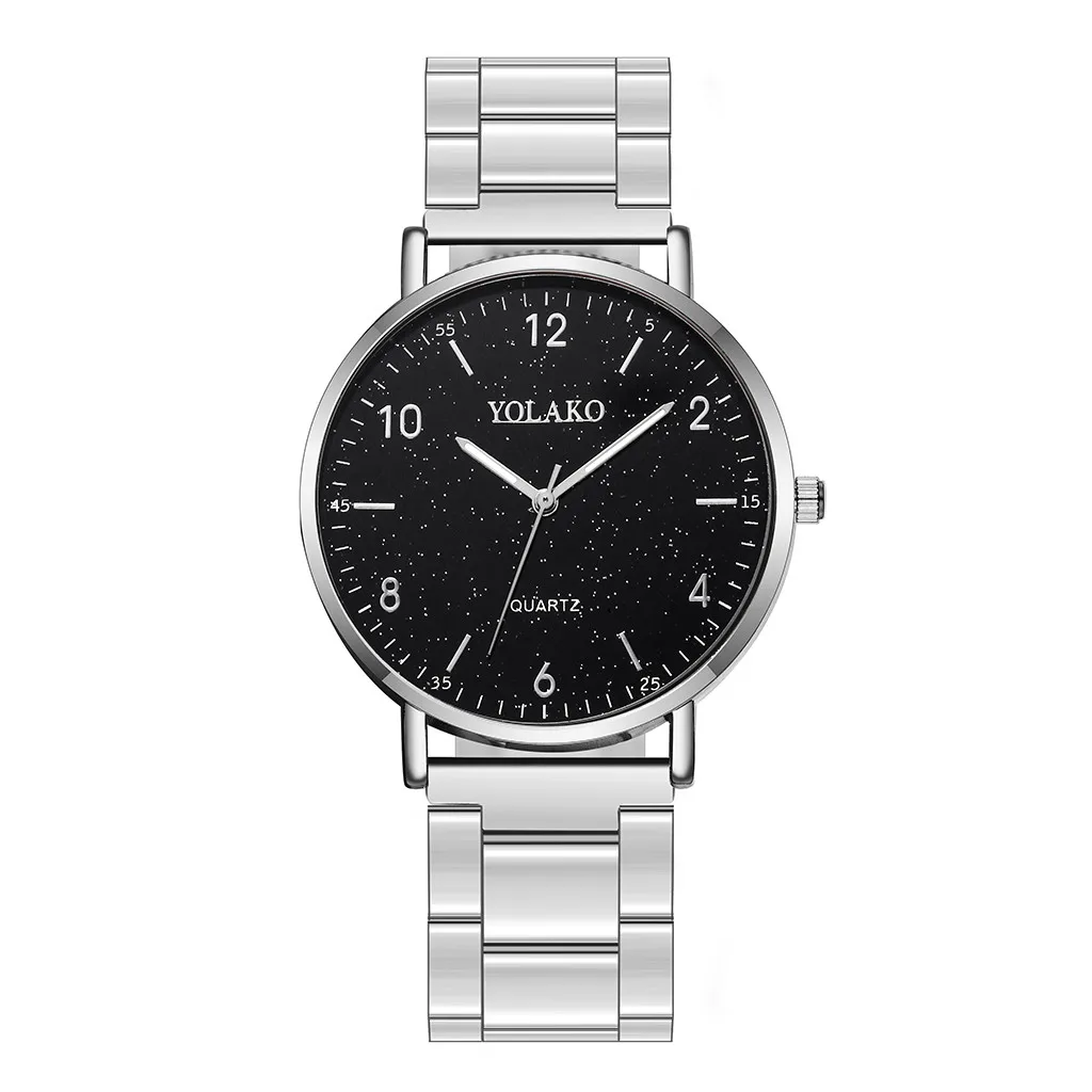 Модные женские часы Звездное небо кварцевые с ремешком из нержавеющей стали שעון