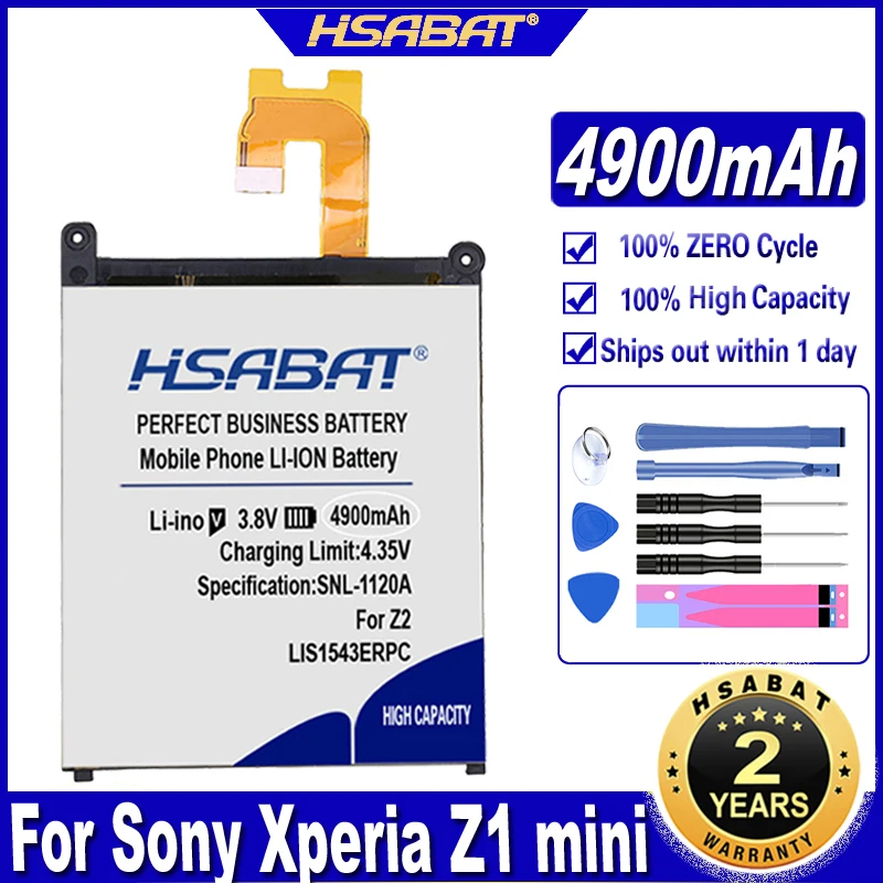 Аккумулятор HSABAT LIS1543ERPC 4900 для SONY Xperia Z2 L50 L50W L50U L50T D6502 D6503 мобильный телефон мАч|mobile