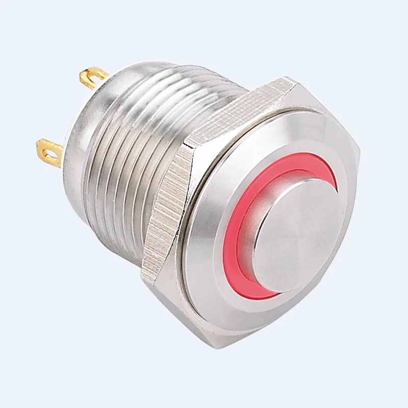 

Кнопка из металла с подсветкой ELEWIND из нержавеющей стали, мгновенный тип 1НО (PM161H-10E/J/R/12V/S)