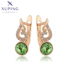 От бижутерии Xuping Летняя распродажа, модные новые светильник зелеными кристаллами ручной работы; Комплект: серьги для женщин и девочек A00676598