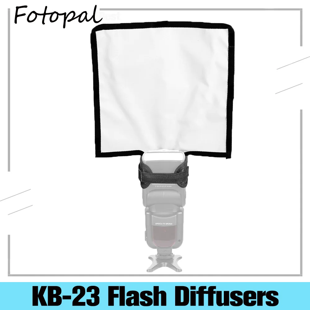 

Fotopal KB-23 Foldable Speedlight Reflector Bender Snoot Sealed Softbox Diffuser for Canon Nikon Sigma Metz Sony Flash