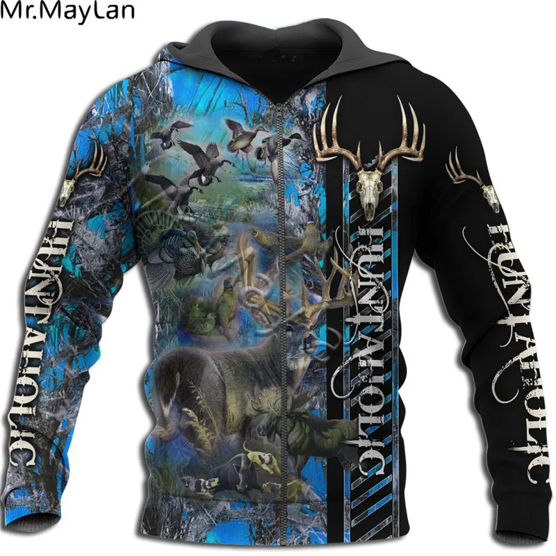 

Huntaholic Camo 3D Printed Hoodies men/women Harajuku Fashion Hooded Sweatshirt Autumn Hoody Casual Blue streetwear Drop ship A1
