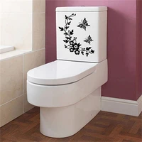 funny novelty butterflyflower toilet seatstickerdecal fashion 3d wall stikcers on the wall home decoration