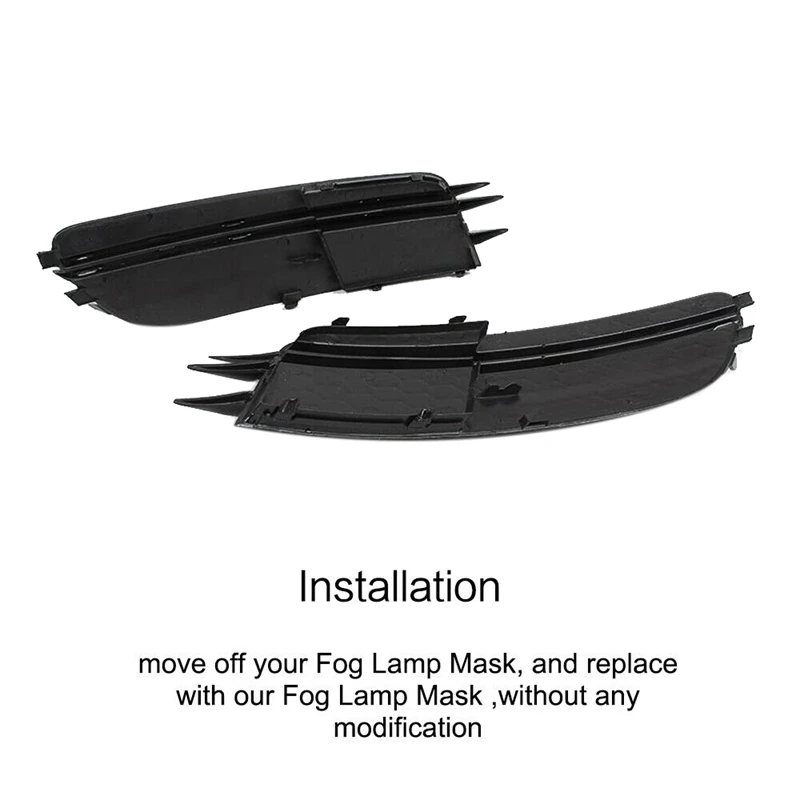 

Car Front Bumper Fog Lamp Frame Grille Cover RS6 Style For- A6 C7 Sedan 2012 2013 2014 2015