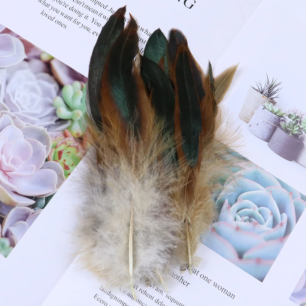 

Natural Chicken Feather For Crafts 5-7 Inches/13-18Cm Large Plumes Dress Skirt Carnival Decoration Rooster Feather Wholesale