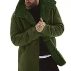 Мужское однотонное пальто с длинным рукавом и подкладкой, стильная уличная куртка, Мужское пальто на осень и зиму