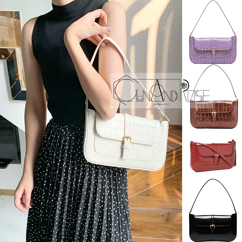 

2021 new niche design retro fashion Joker leather portable shoulder bag