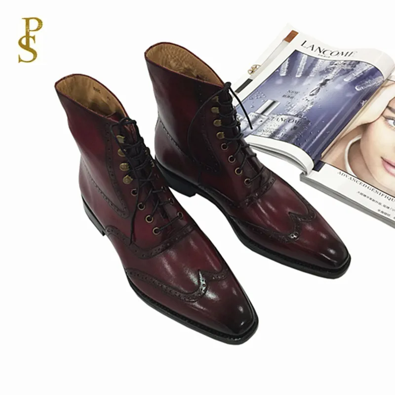 Мужская обувь из воловьей кожи импортируется Франции на итальянской подошве