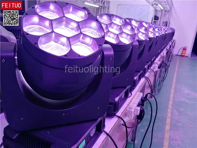 2 шт./лот Flycase Новый 7x40 Вт Bee Eye Lyre Zoom Led Moving Head Rgbw 4 в 1 прожектор с движущимся световым
