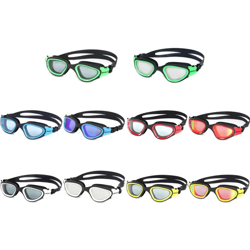 

Регулируемые очки для плавания с защитой от ультрафиолета, Профессиональные противотуманные водонепроницаемые очки из силикагеля для муж...