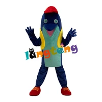 1161 green dolphin mascot costume cartoon holiday animal cosplay for adult