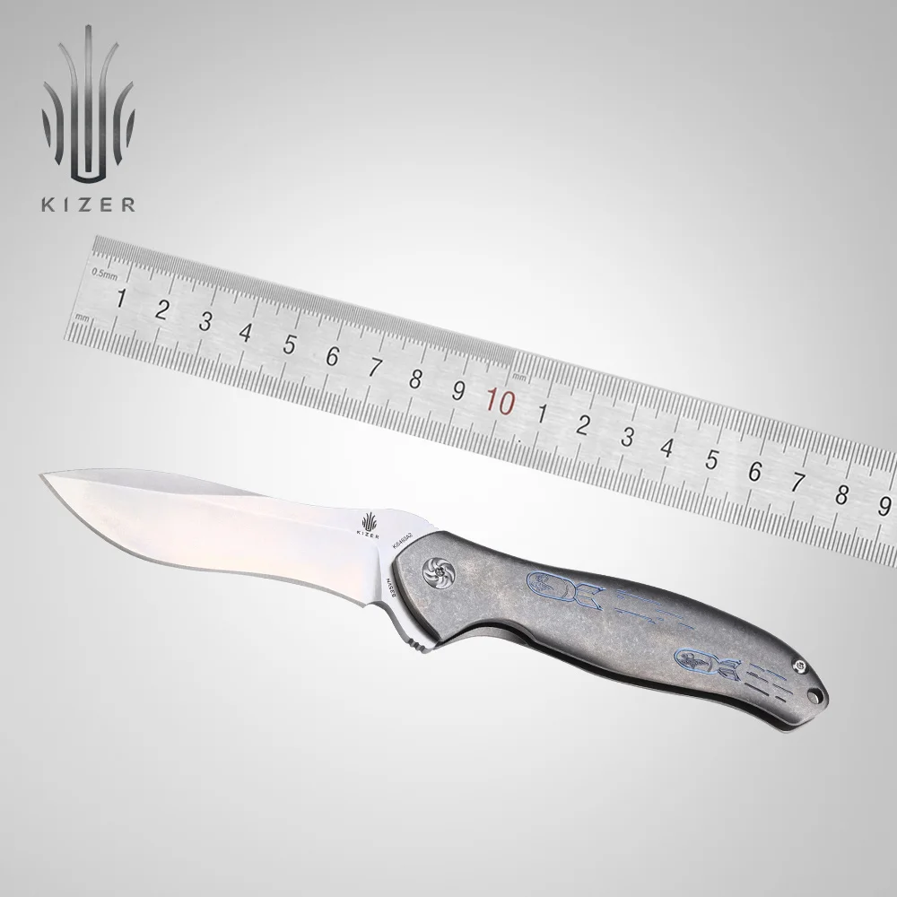 Нож kizer охотничий нож для выживания титановый шариковый подшипник высокого качества edc инструменты для кемпинга - Цвет: KI5463A2