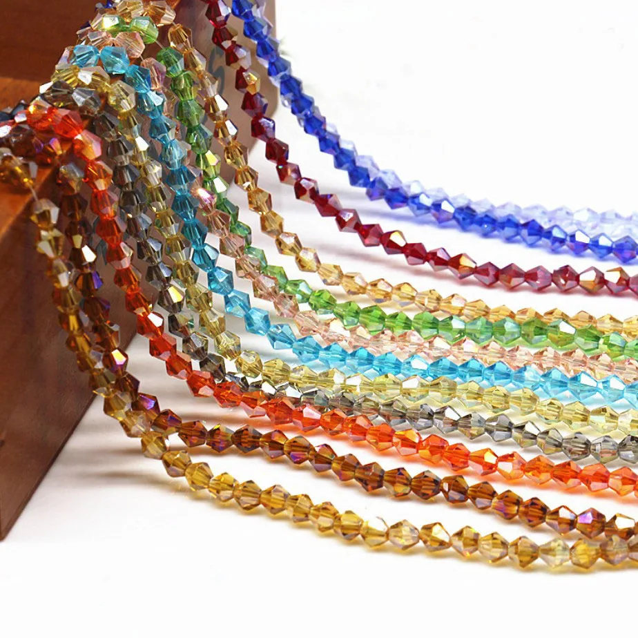 Бесплатная доставка разноцветные бусины из чешского стекла 6 мм 48 шт. биконусные