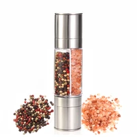 pepper grinder 2 in 1 with a brush stainless steel manual salt pepper mill grinder seasoning grinding for cooking restaurants