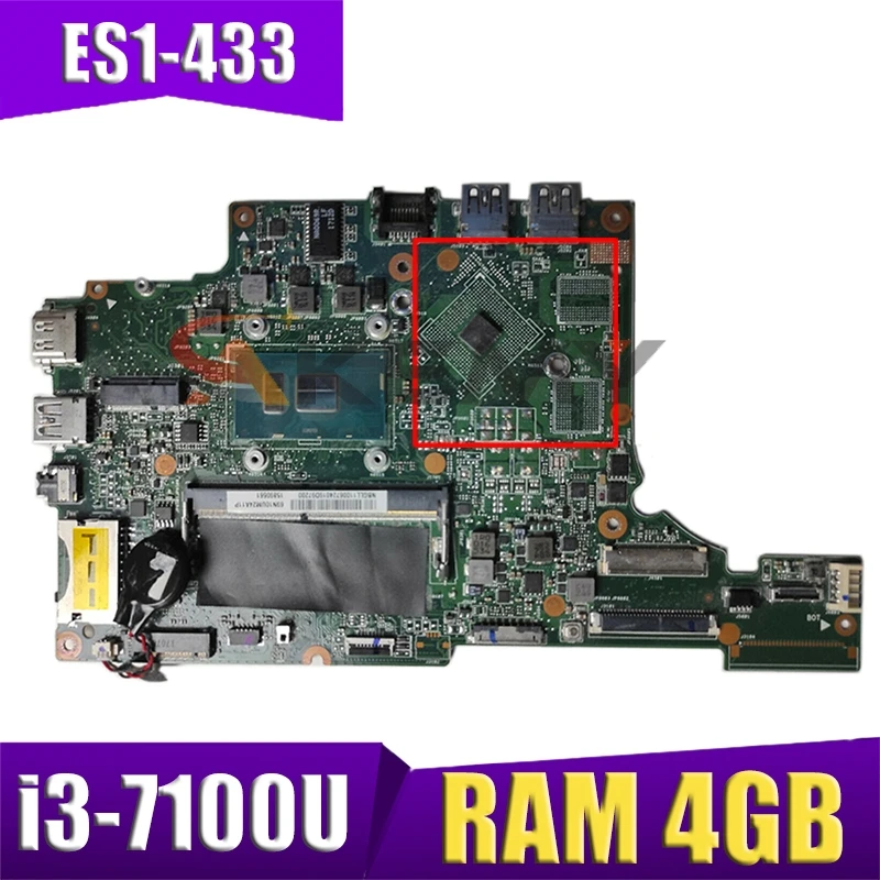 Для ACER Aspire ES1 433 433G материнская плата Процессор i3 7100U Оперативная память 4 Гб GEJ4DA REV:
