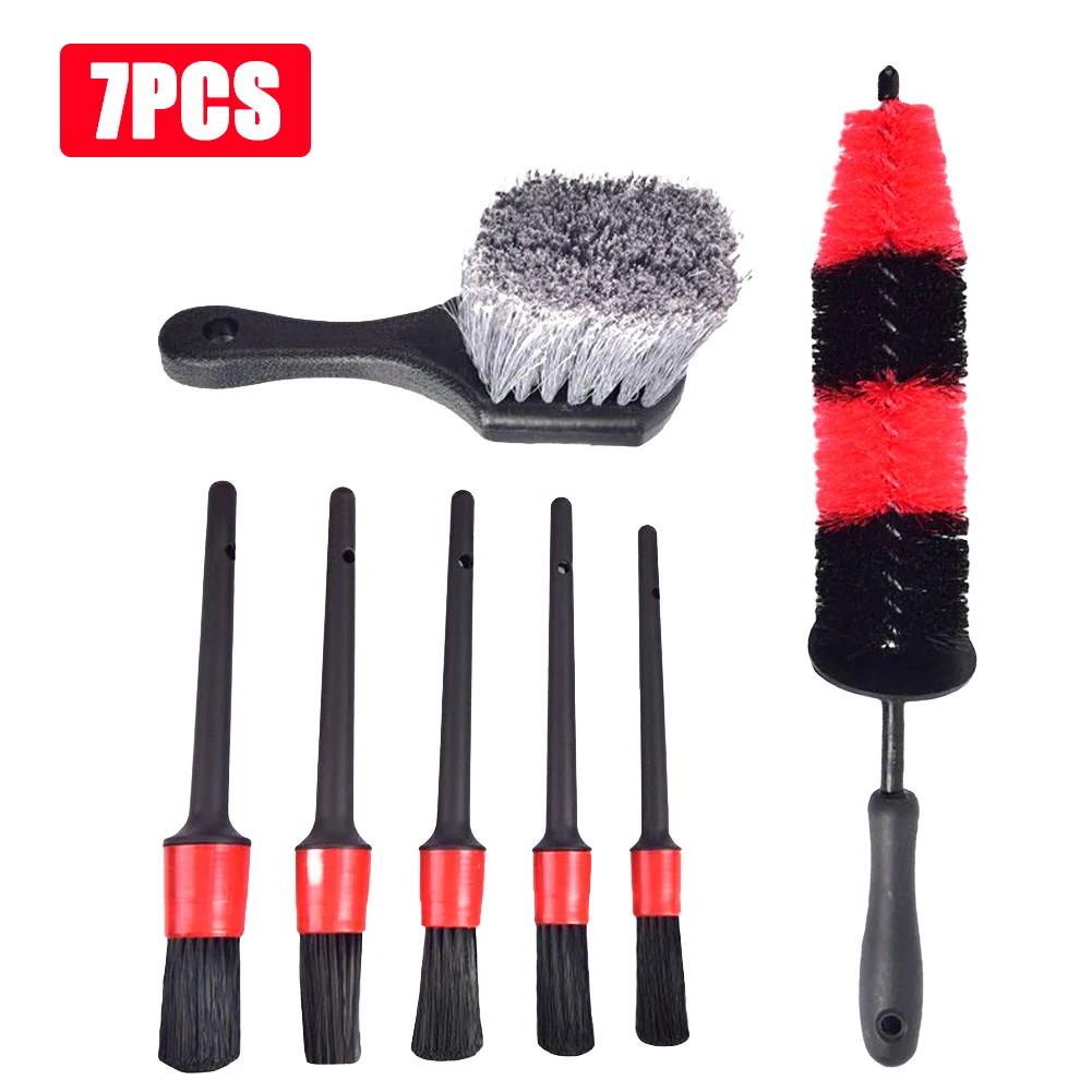 

7pcs Wheel Tire Brush Car Detailing Kit Soft Car Tire Brush Car Wash Kit Automobile Tire Brush Car Washing Cleaning Accessories