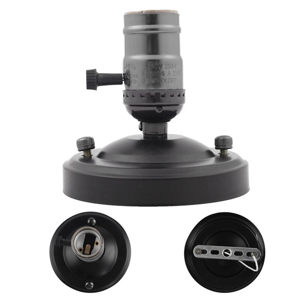 Цоколь E27/E26 из гальванического алюминия винтажный Ретро античный Эдисон