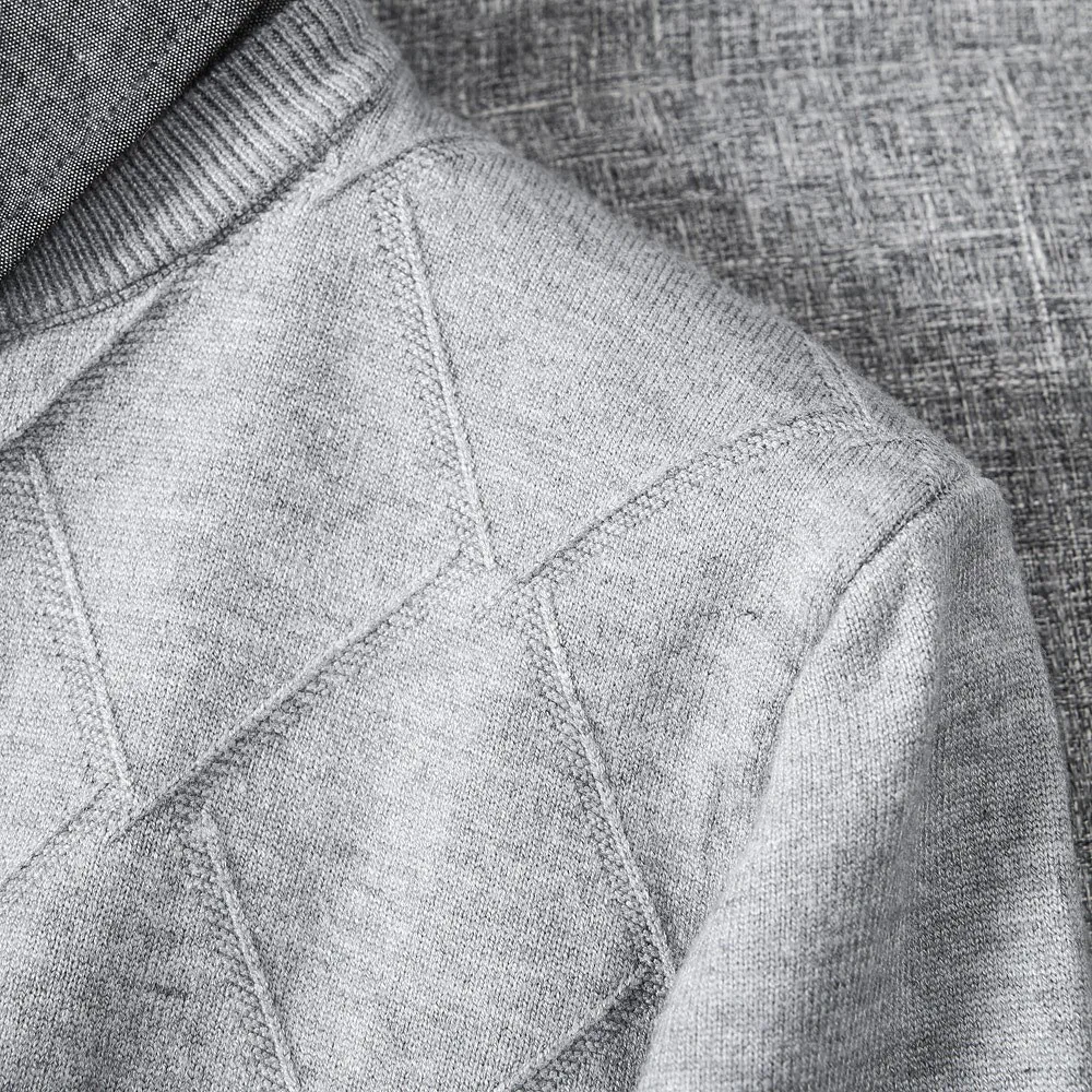 Новинка Осень-зима 2021 мужской клетчатый кардиган из двух частей с ромбовидным