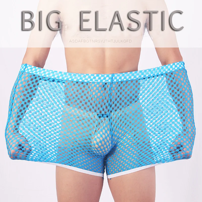 Мужская одежда для сна шорты большие сетчатые сотовые мужские домашние Пижамные