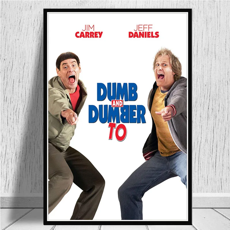 

Canvas Oil Painting Dumb And Dumber Bathroom Jim Carrey Movie Funny Toilet Poster Prints Art Wall Picture Living Room Home Decor