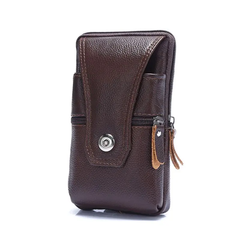 

Vintage Leather Waist Bag Phone Pouch Belt Hip Belt Loop Holster Wallet Carry Case Sport Purse for Men