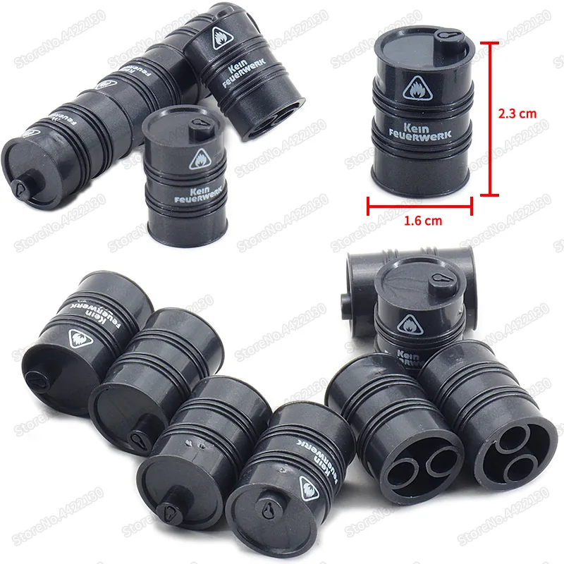 Военный немецкий черный химический масляный барабан строительный блок сделай