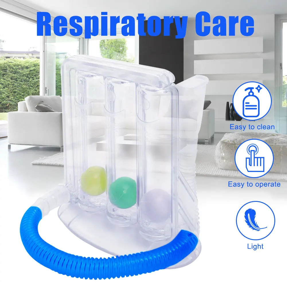 

New Three-ball Apparatus Vital Capacity Breathing Trainer Incentive Spirometer Lung Breathing Exerciser Rehabilitation Training