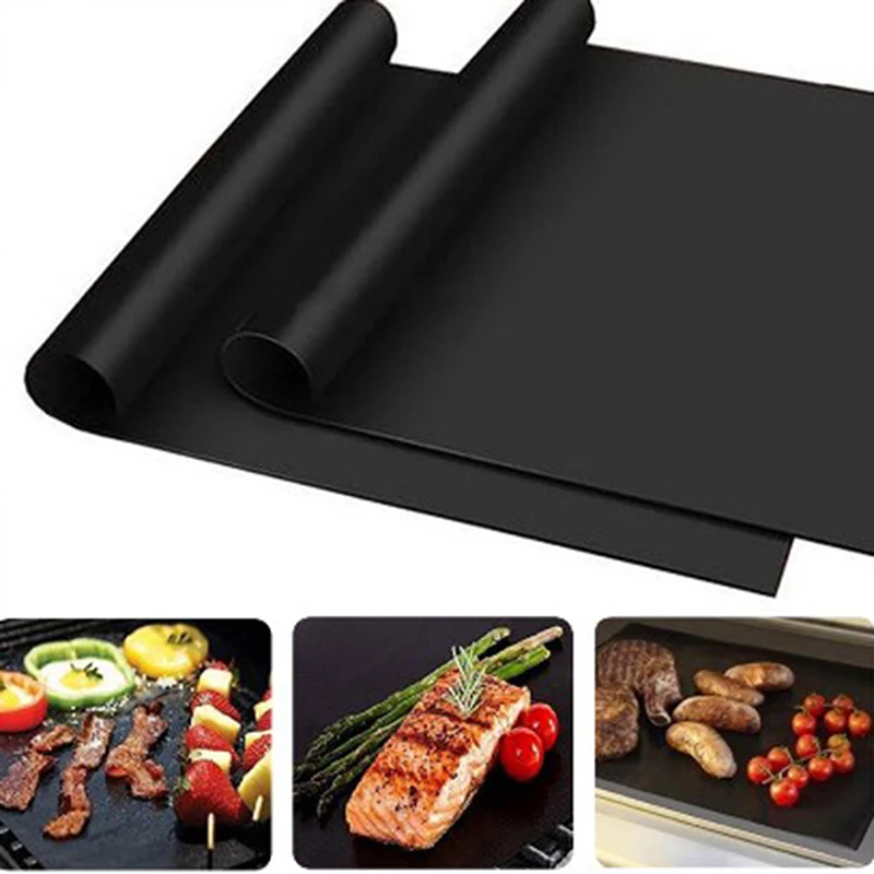 2Size BBQ Grill Mat Barbecue Outdoor Baking Non-stick Pad Reusable  Cooking Plate for Party PTFE Grill Mat Kitchen Tools