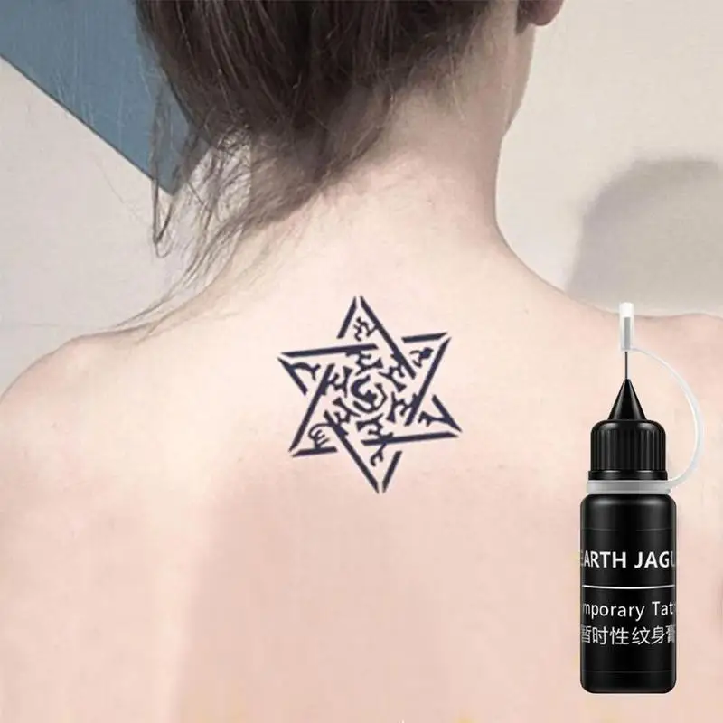 

Temporary Simulation Body Art Painting Waterproof Natural Black Juice Tattoo Paste Cream Pectin