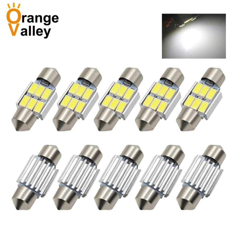 Festoon 6 SMD 5630 LED CANBUS 10 шт. высокое качество 31 мм 36 39 41 светодиодный освещение