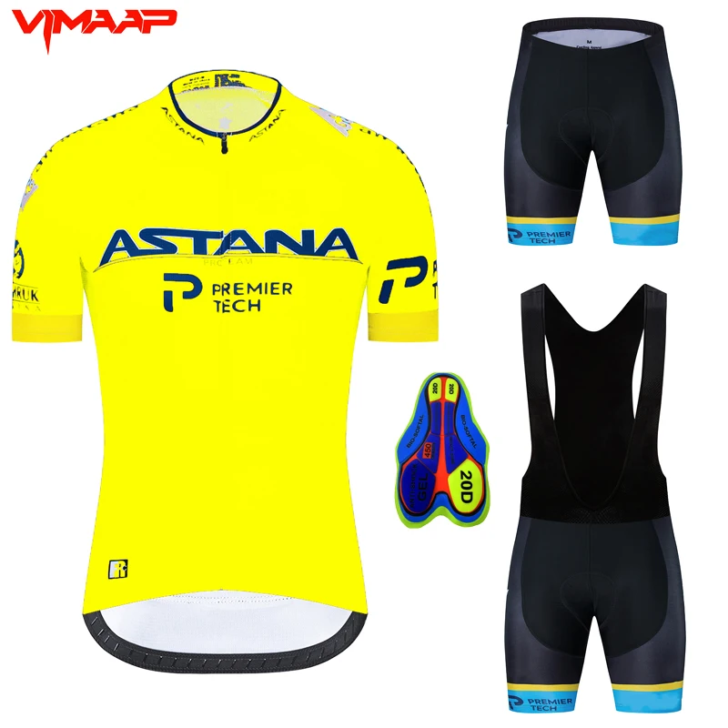 2020 Red Team АСТАНА задействуя одежда Set Mens велосипедов Майо MTB Гонки Ropa Ciclismo лето Hombre