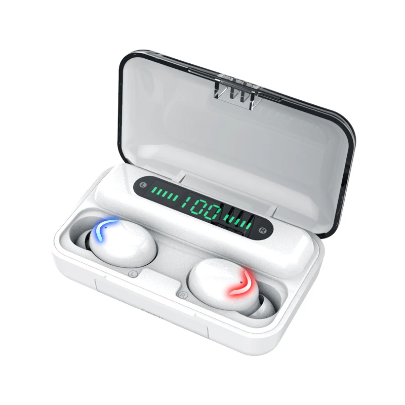 F9 32 наушники вкладыши TWS с 5 0 Беспроводная гарнитура Bluetooth цифровой дисплей для