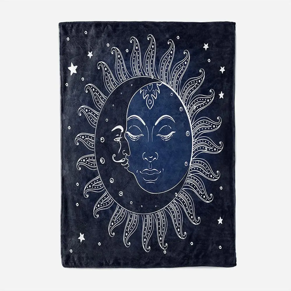 ONGLYP мандала луна и защита от солнца в богемном стиле Одеяло уютный теплый плюш