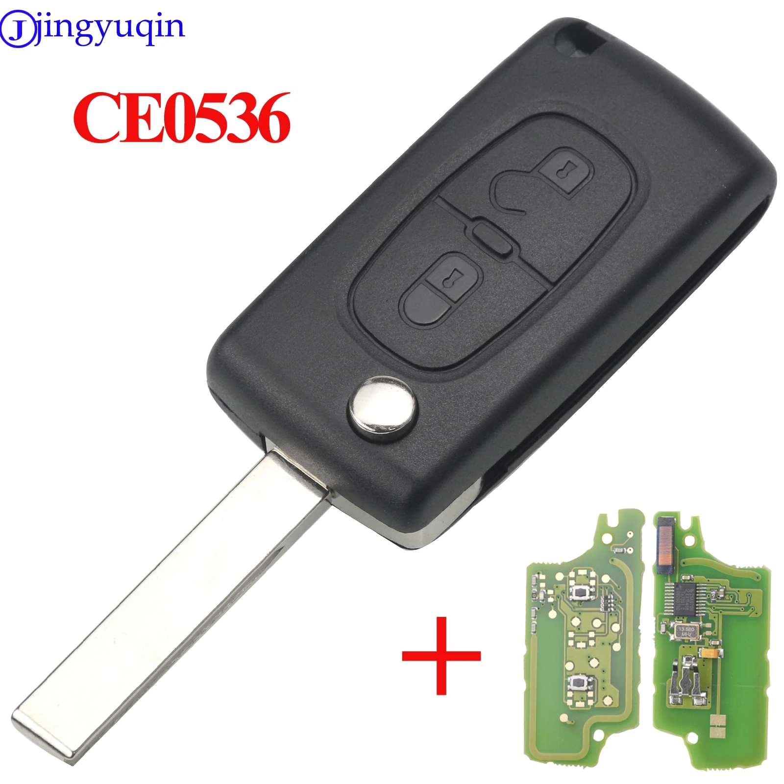 433 МГц PCF7961 HU83 Blade ID46 CE0536 2 кнопки дистанционного управления раскладной ключ для