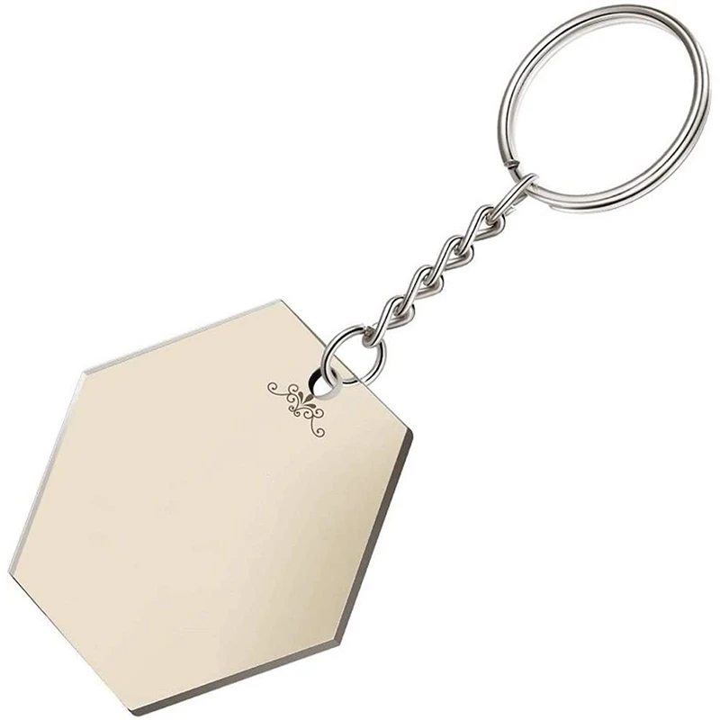 Прозрачный шестигранный прозрачный набор дисков брелки акриловый брелок для