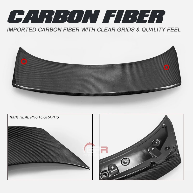

Car Accessories For Kia Stinger OE Style Carbon Fiber Rear Spoiler Glossy Finish Trunk Wing Lip Fibre Splitter Bootlid Kit Trim