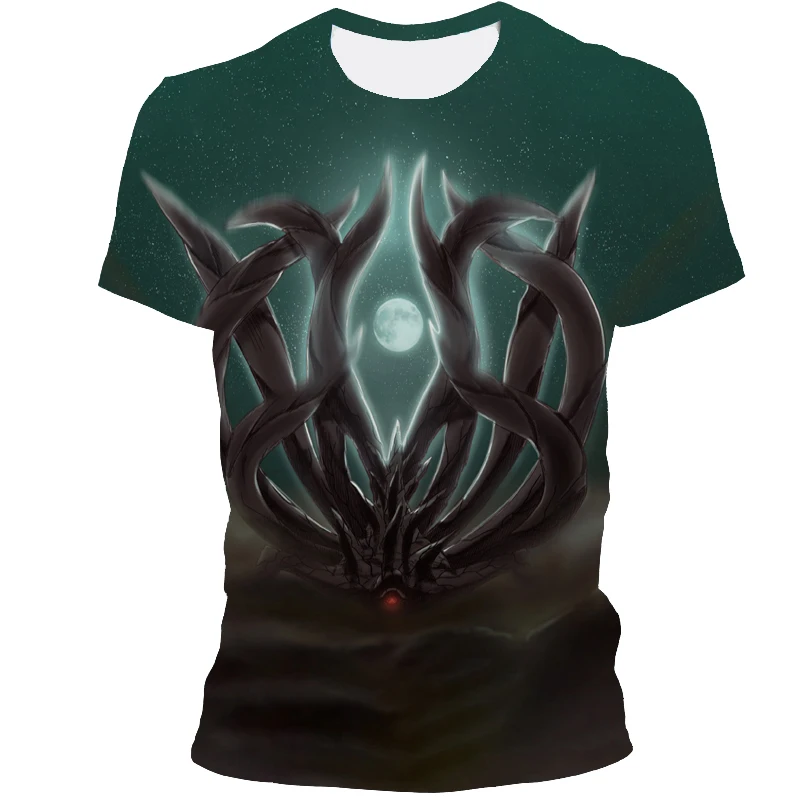 

The latest anime cartoon men's summer short-sleeved polyester trendy fun fashion avant-garde street 3D printing T-shirt