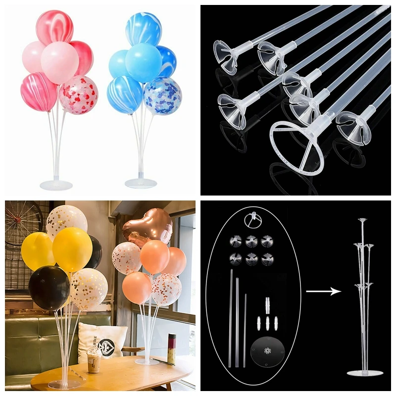 7 трубок 1 деталь многоразовая Складная колонна для воздушных шаров подставка
